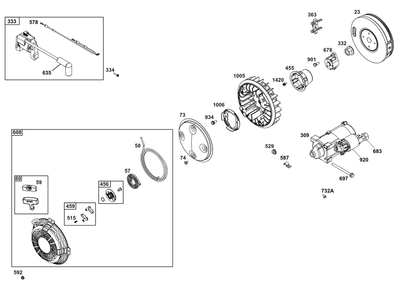 Part Location Diagram of 840038191 Briggs and Stratton Armature, Magneto